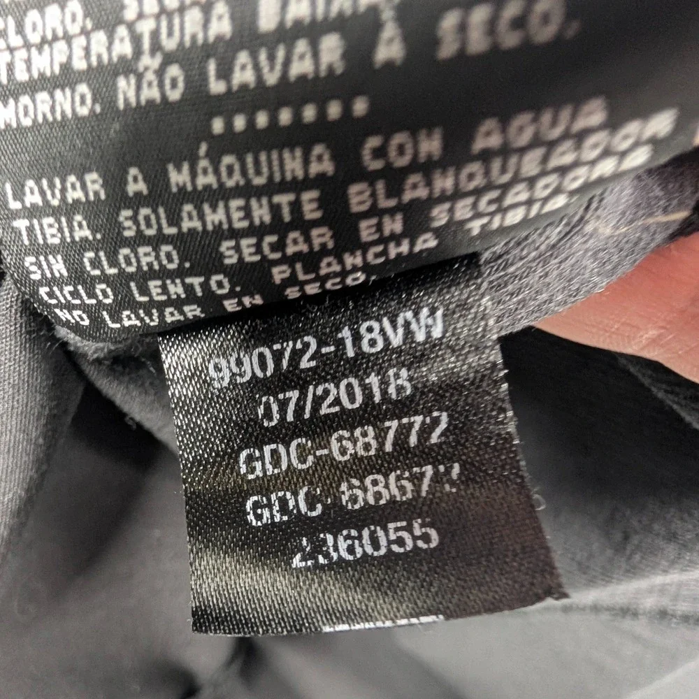 Harley Davidson Womens XL Black Full Zip Lace Up Back Skull Top Biker Spellout - Picture 8 of 9